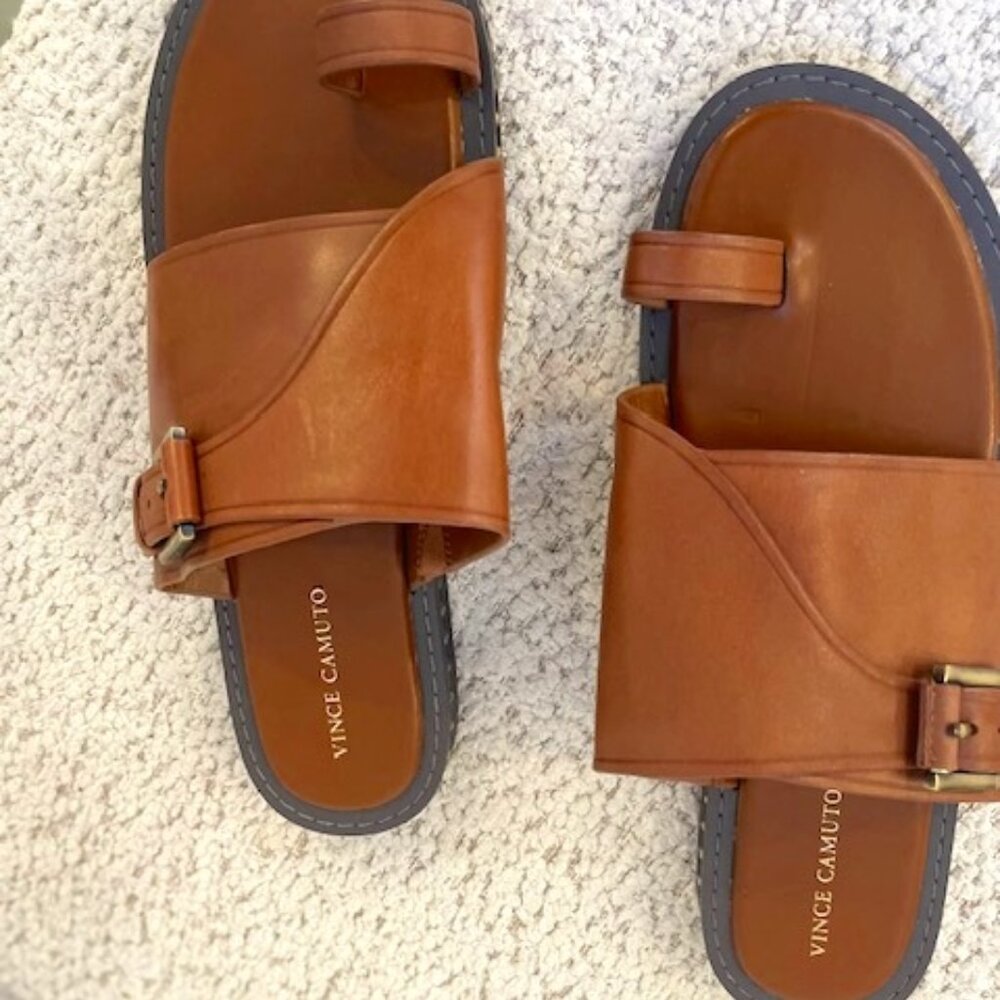 Vince Camuto "Cooliann" Cognac Flat Women Sandal